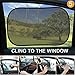 Car Sun Shade, Opamoo (4 Pack) Cling Car Window Shade Car Sunshade Protector for Baby Kids and Pets Car Window Sunshades with UV Protection Universal Car Window Fit Most Cars and SUVs (Black)