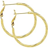 ToHeart 14k Gold Hoop Earrings for Womens Hoop Earrings Gold Plated