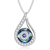 PELOVNY Evil Eye Necklaces 925 Sterling Silver Nazar Eye Protection Necklace Amulet Jewelry Gifts for Women