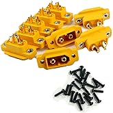 SoloGood Amass 10 Pcs XT60E-M Mountable XT60 Male Plug Connector with Screws for RC Models Multicopter … …