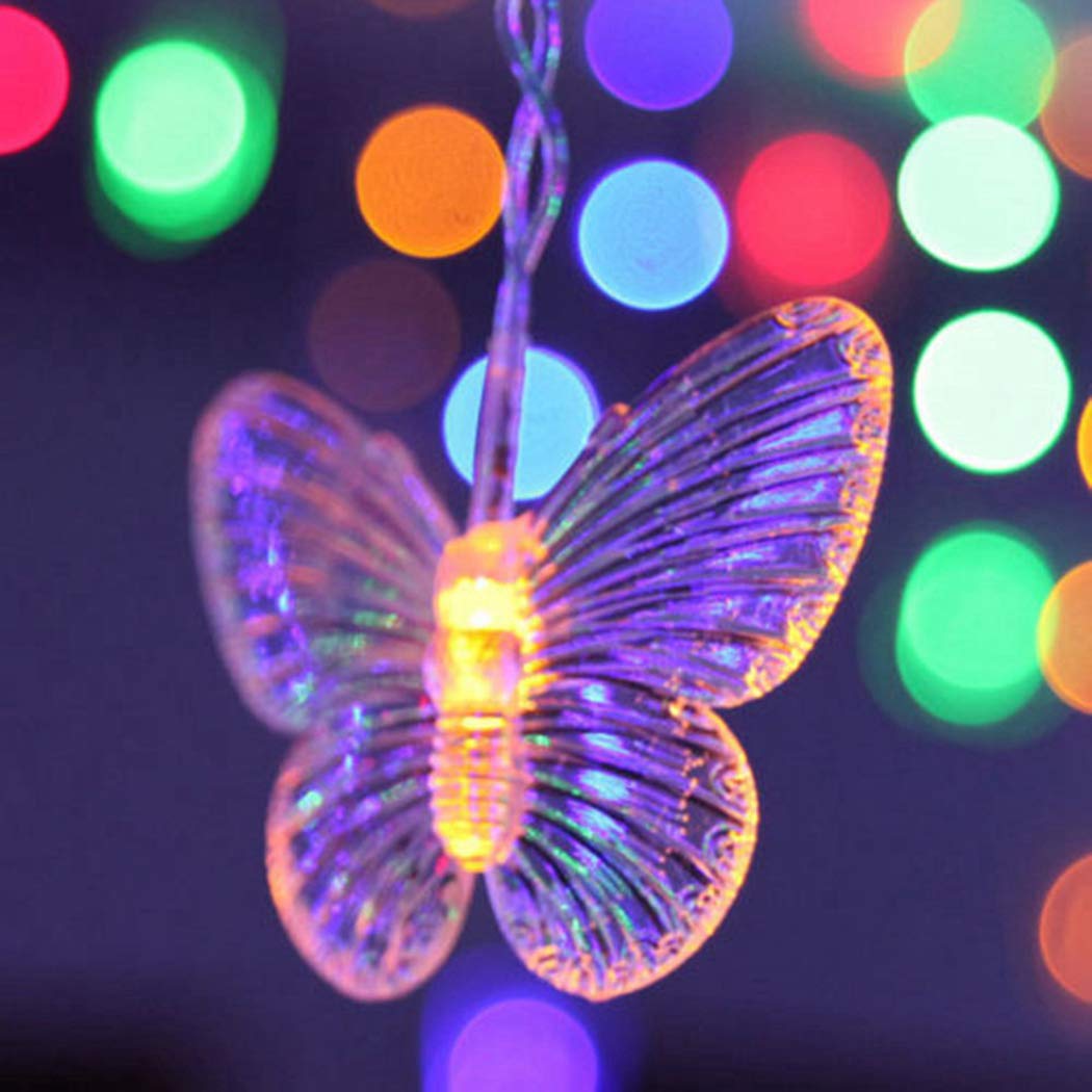 B bangcool USB Powered 80 Butterfly LED String Lights, 8.2ft Waterproof Decorations Light Decor for Indoor/Outdoor Christmas, Birthday, Holiday, Valentine Wedding Decoration