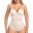 Slimers Strapless Shapewear Seamless Bodysuit - Tummy Control Sculpt Body Shaper : Removable Straps Butt Lifting Shapewear