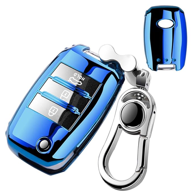 Car Key Fob Cover,Fit for Kia Folding Key Fob Optima Alloy Keychain