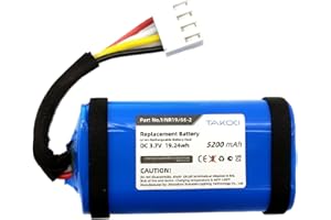 Youejoeq jblFLip 5 Battery Replacement for jblFLIP5WHTAM Link Portable,fits Part no JBL ID1060-B,1INR19/66-2, ID1060-A,33LIR200120(5200mAh)