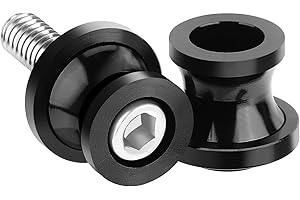YALTIES 10MM M10x1.5 Motorcycle Swing Arm Spools CNC Swingarm Sliders Stand Fit for Ninja 400 500 NINJA650, Vulcan, Triumph Trident 660, BMW S1000rr, Honda CBR 600rr, Suzuki GSXS, Ducati, Black