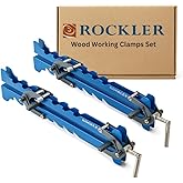 Rockler Mini Deluxe Panel Clamps (2-Pack) - Powerful Four-Way Pressure Cabinet Clamps - Sawtooth Pattern Mini Clamp Set w/Cla