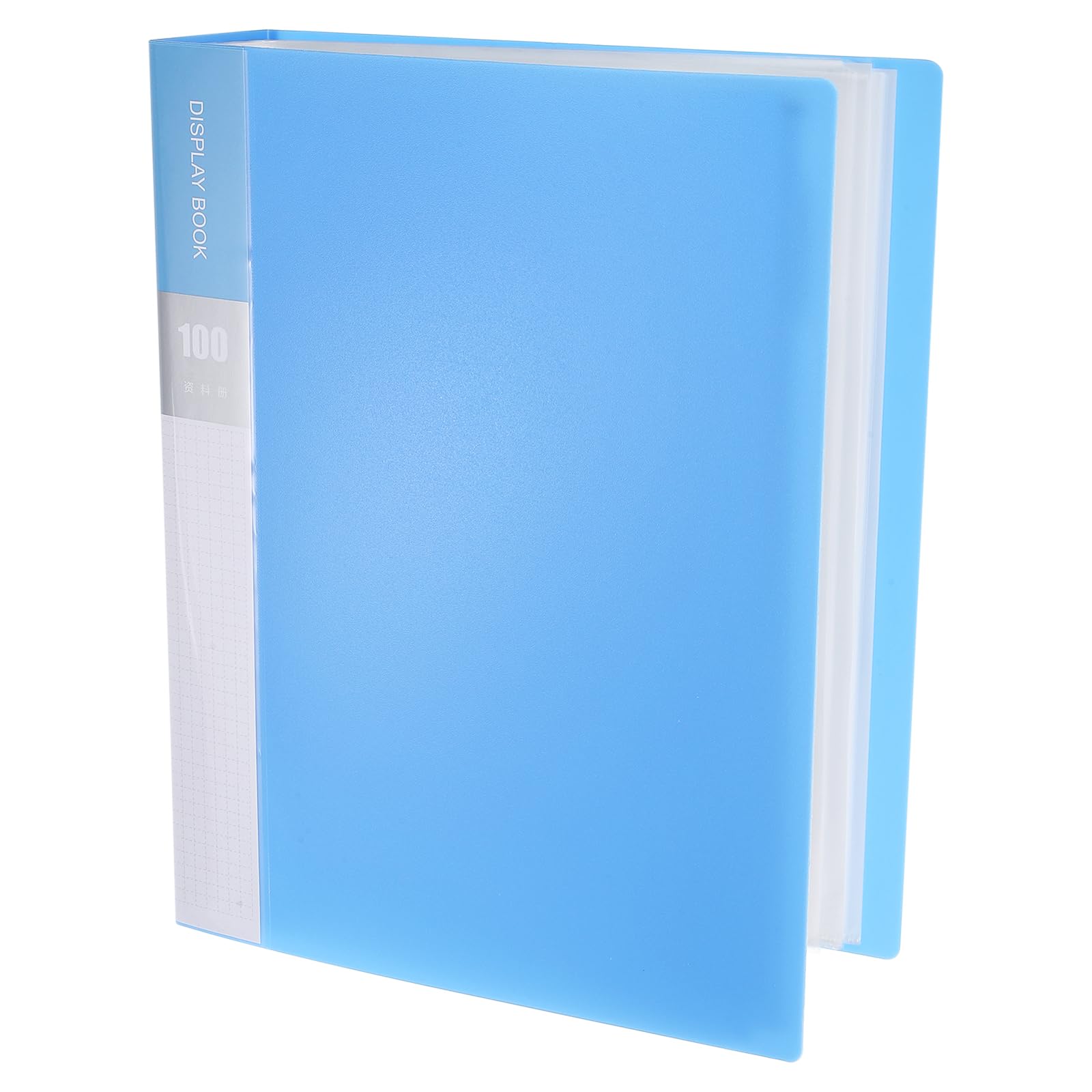 M&G 100-Pocket Binder with PP Plastic Sleeves A4(Blue), Art Portfolio Folder with Clear Sheet Protectors, Display 200 Pages for Organizing Documents, 310x235x63mm