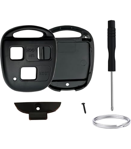 Rilnaewn Replacement Keyless Entry Shell For Lexus Key Fob - 2 Black Cases For ES, GS, RX, IS, GX, LX Models - View #4