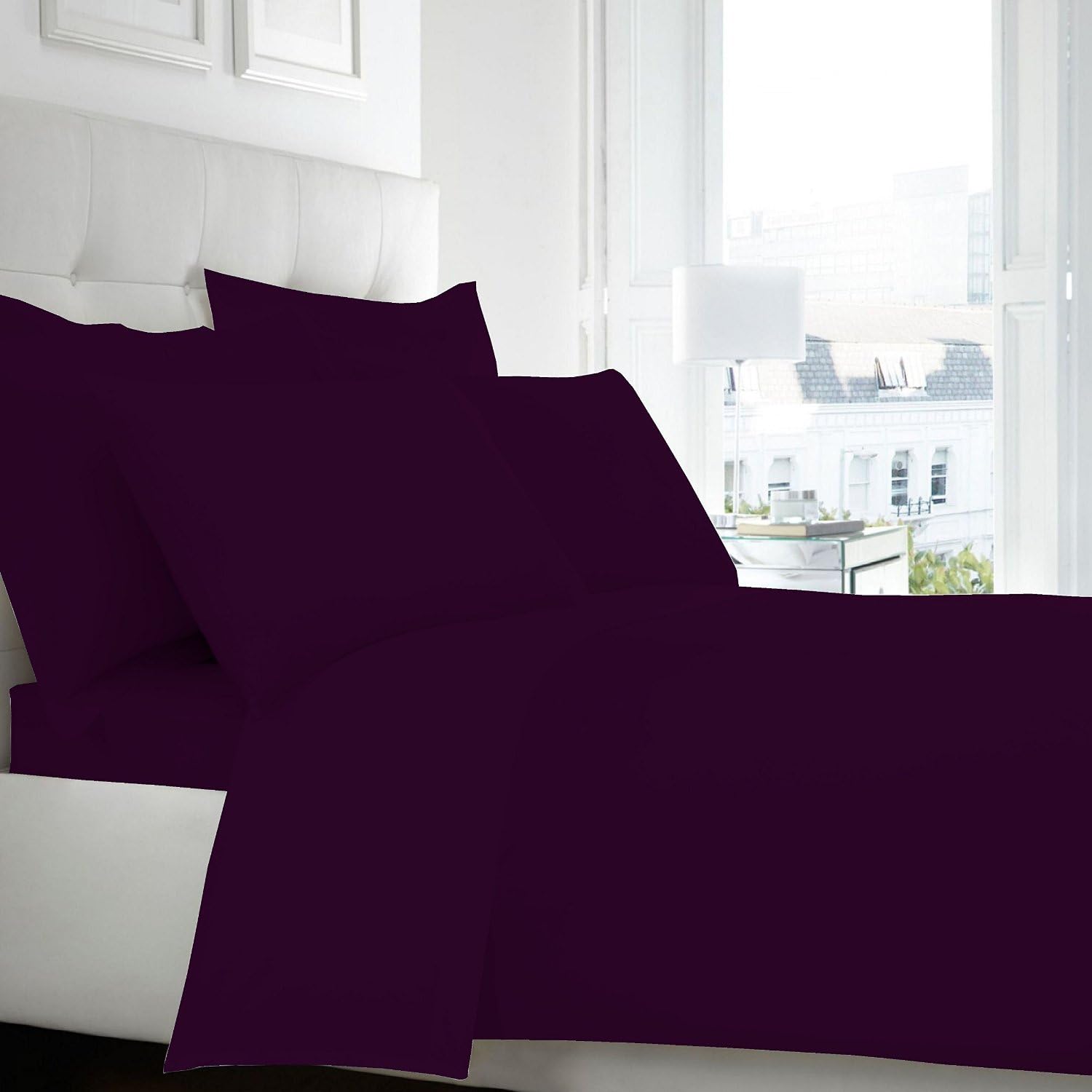 NI Luxury Bedding Non Iron Extra Deep Fitted Bed Sheets 40CM Single, Double, King, Super King Size [Energy Class A+++]