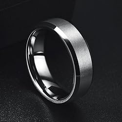 King Will 6mm Men's Silver Wedding Ring - Brushed