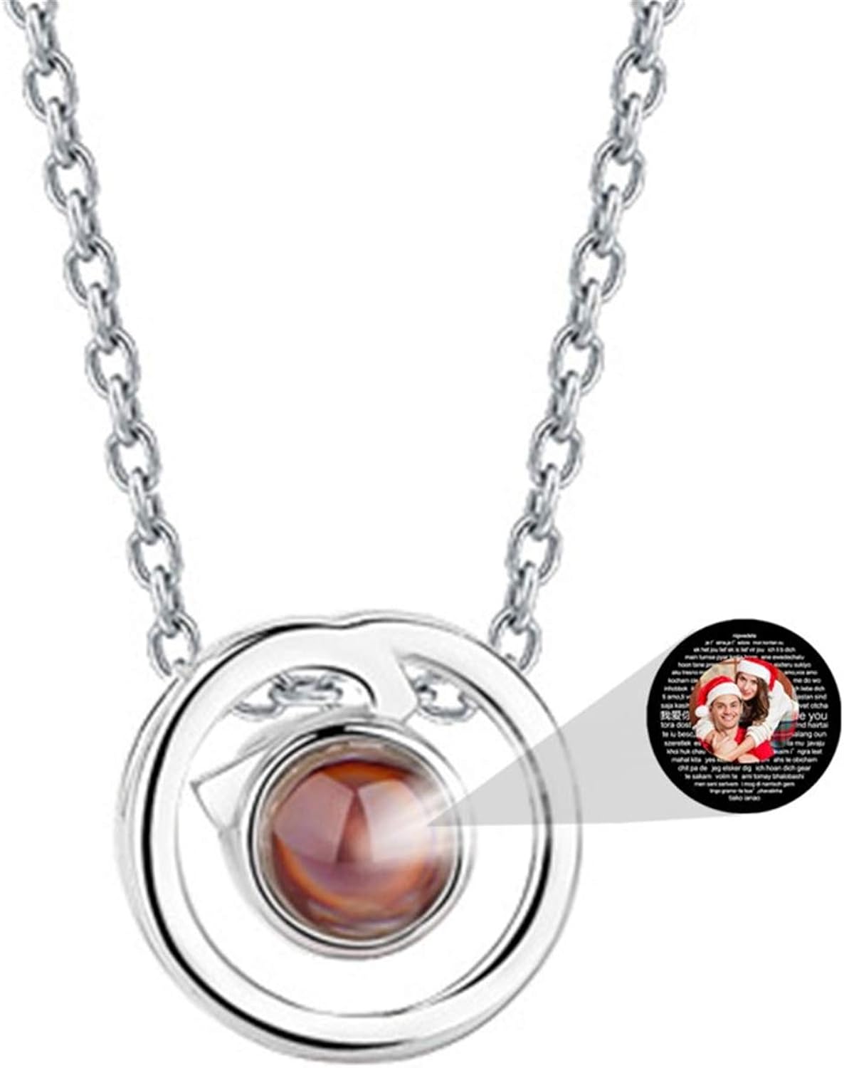 Personalized Necklace Customized Photo Necklace Projection Necklace 925
