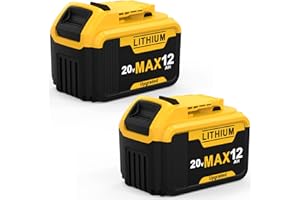 FEOTDN Upgrade 2 Packs 12Ah 20V Replacement for Dewalt 20V Max Battery Lithium Ion Compatible with 20 Volt Dewalt Batteries Cordless Power Tools, LED Indicator