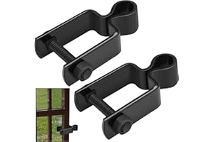 Dansydaisy 2 Pcs 1-1/2'' X 1-1/2'' Square Post Female Hinges 5/8'' Pintle Square Chain Link Fence Gate Post Galvanized Steel Hinge with Bolts and Nuts for Repairing and Replacing Fence Gate(Black)