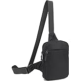 Nothwhale Mini Croosbody Sling Bag Dual Pocket Water Resistant Chest Bag Purse Fanny Pack Running Phone Holder for Men Women Travel Workout