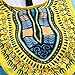 Letiane Women's African Tribal Print Bikini High Cut Monokini One Piece Swimsuit Backless Swimwear (S, Yellow)