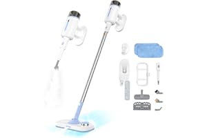 Munoje 7 in 1 Steam Mop for Floor Cleaning, Multipurpose Floor Steamer with Detachable Handheld Steam Cleaner Perfect for Hardwood Floors, Clothes, Windows, Tiles, Furniture, Carpet, Whole Home Use