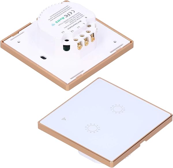 Smart Switch Smart WiFi Light Switch Funciona con Alexa Echo dot Google Home IFTTT Roqi y iOS Siri corriente nominal de 10A certificacin de producto CE FCC y ROHS estndar del Reino Unido mat