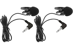 Akingdleo 2 pcs Portable Lapel mic 3.5mm Audio Compatible with Voice Amplifiers S6