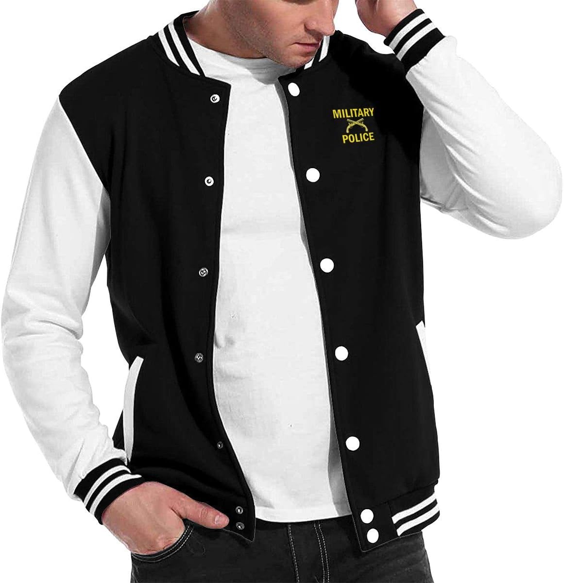 Coolguyid Army Military Police Branch Insignia Crossed Pistols Veteran Men Women Autumn Winter Casual Baseball Uniform…