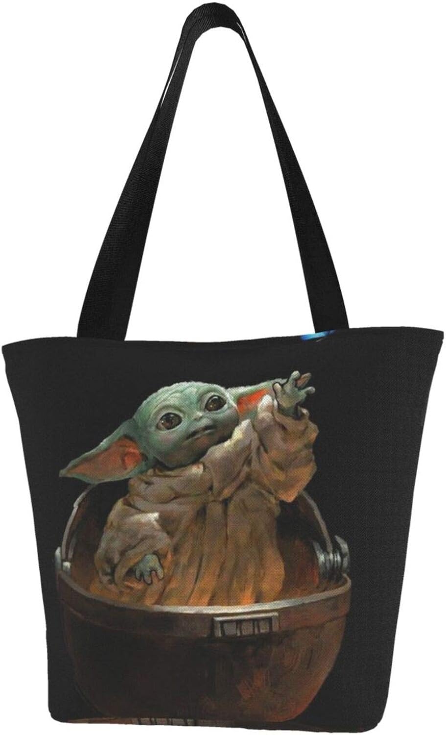 Star Wars Yoda Ladies Reusable Big Capacity Canvas Foldable Shoulder