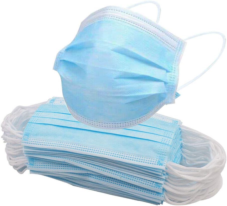Protection Medical Mask 3-Ply by Terrific - Earloop Polypropylene Blue Masks - Pack of 10 - UK stock