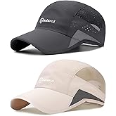 AYPOW Baseball Cap for Men Women, 2 Pcs Breathable Mesh Running Hat Quick Dry Light Reflective Outdoor Sport Golf Tennis Hat