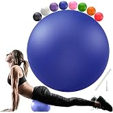 Soft Pilates Yoga Ball, Small Exercise Ball, Mini Rubber Workout Equipment | 9 Inch Ball Ideal Between Knee Squeeze for Physical Therapy Core Medicine Abs Pt Bouncy Fitball Barre Women Men Kid