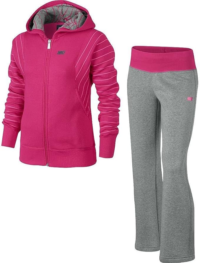 Nike Girls Hooded Full Zip Fleece Tracksuit Age 1012yrs & 1213yrs