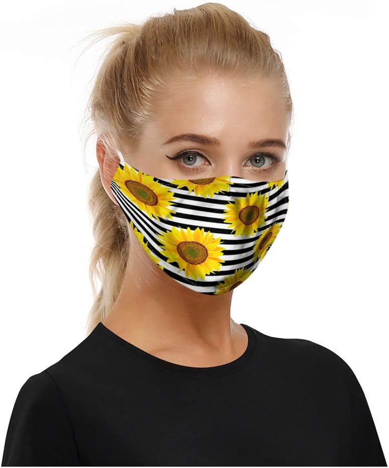 Anti-Dust Protective Mouth Face Cover with 2 pcs Carbon Filter Breathing Face Shields Washable Reusable Half Facepiece Protection from Dust, Pollen - Earloop Mouth Face Guard for Men Women Kids