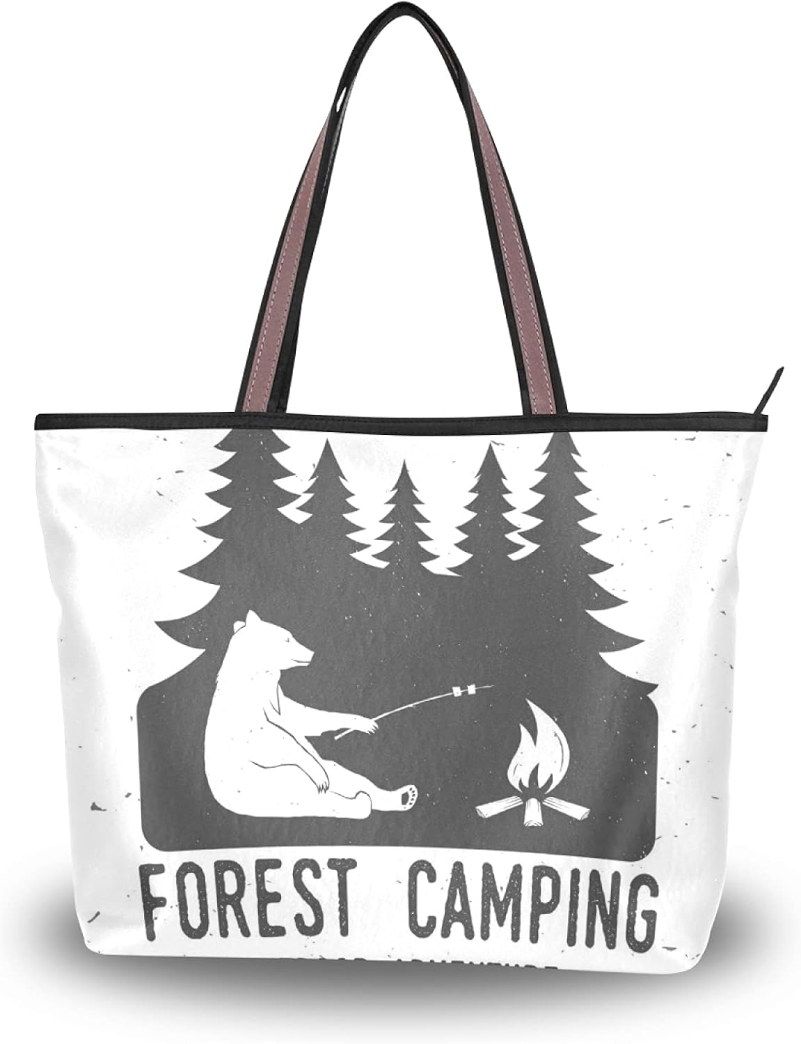 Tote Bag Forest Camping Outdoor Adventure for Mother Women Girls Ladies