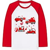 Boys Valentines Shirt Kids Toddler Girls Love Hearts T-Shirt Tops Outfit Clothes 2-7 Years