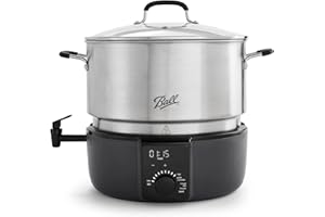 Ball EasyCanner Electric Water Bath Canner, 21-Quart Capacity, Automated Heating, Multicooker & Steamer Functionality