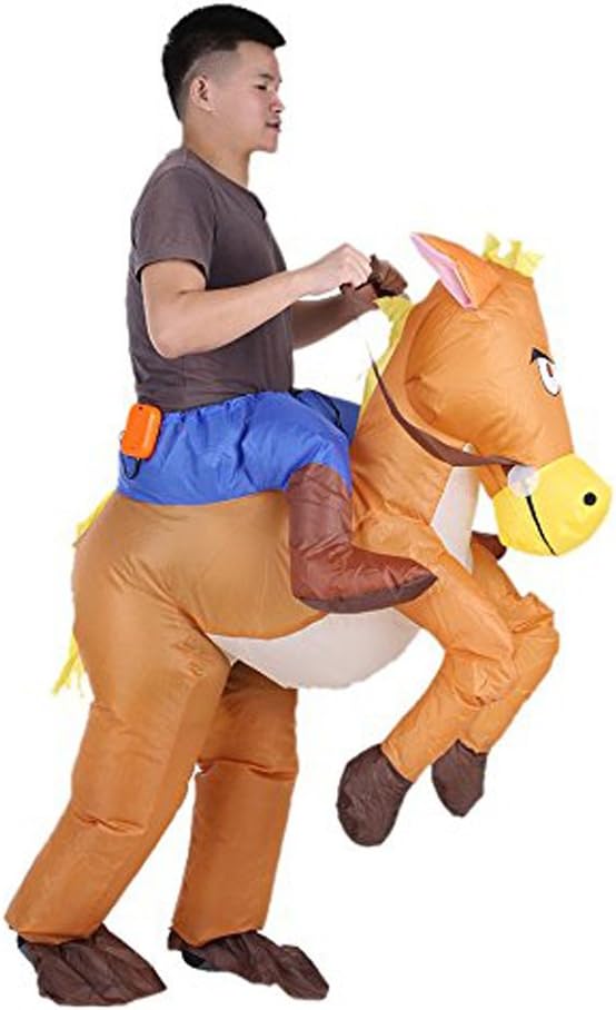 sofasion Cowboy Horse Blow Up Inflatable Costume Halloween Party Fancy Dress Funny Suit