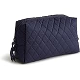 Vera Bradley Women's Cotton Nfl Medium Cosmetic Makeup Organizer Bag (Multiple Teams Available), Dallascowboysonblue/Graybandana, One Size