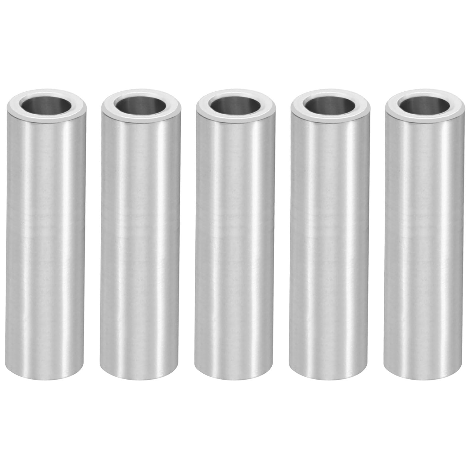 PATIKIL M4 Aluminum Spacers, 5 Pcs Metal Spacer Aluminum 4.1mm ID x 7mm OD x 25mm L Aluminum Spacer Screw Standoff Round for 5/32inch or M4 Screw Bolts