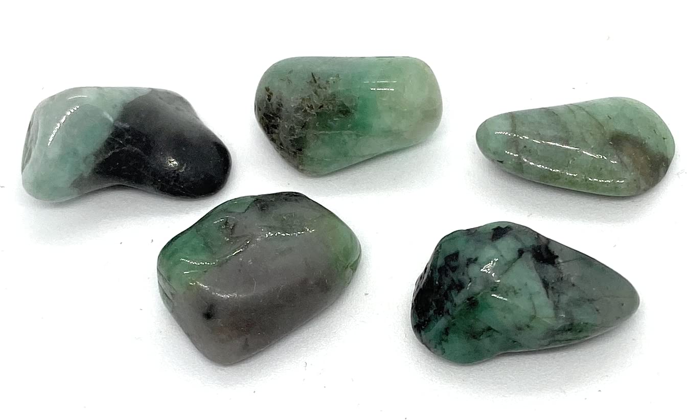 Emerald Small Tumbled Stones - 5 Pc