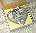 Dog Photo Christmas Ornament - Double Picture Pet Ornament - Paw Prints on My Heart - Dog Memorial - Holds Two 1 5/8