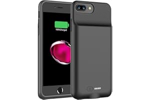 ATGIH Battery Case for iPhone 8 Plus/7 Plus/6s Plus/6 Plus, 7000mAh Portable Charging Case Rechargeable Extended Charger Case Compatible with iPhone 8 Plus/7 Plus/6s Plus/6 Plus (5.5 inch) (Black)