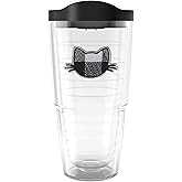 Tervis Plaid Cat Made in USA Double Walled Insulated Tumbler Travel Cup Keeps Drinks Cold & Hot, 24oz, Classic
