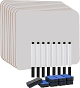 Hisredsun 8 Pack Small Dry Erase Whiteboard 21 x 30 cm Double Sided with 8 Pens