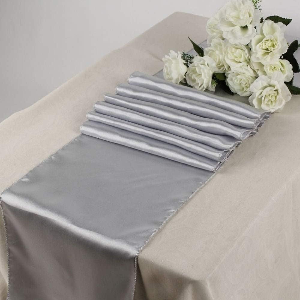 MISC Pack of 10 Light Gray Wedding 12 X 108 Satin Table