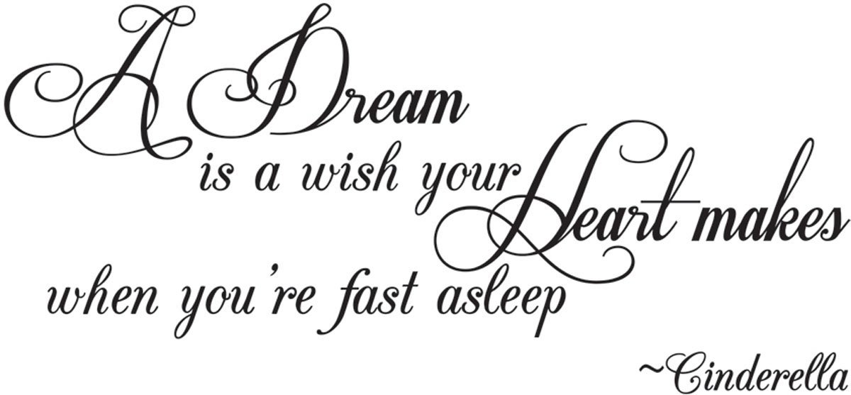 A Dream Is A Wish Your Heart Makes When You Re Fast Asleep