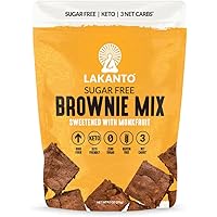 Lakanto Sugar Free Brownie Mix - Sweetened with Monk Fruit Sweetener, Keto Diet Friendly, Delicious Dutched Cocoa, High in Fi