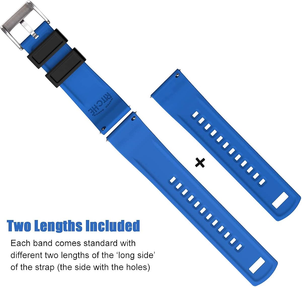 Ritche Silicone Watch Bands 18mm 19mm 20mm 21mm 22mm 23mm 24mm Quick Release Rubber Watch Bands for Men | 