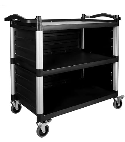 Amazon.com: LUXOR AVJ42C-RB Steel AV Cart with Adjustable Height