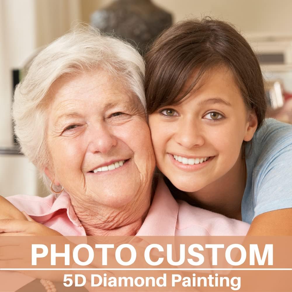 Photographs - Custom Diamond Painting Personalized Diamond Art for Adults Customized Photo Diamond Dotz Kits, Rhinestone Painting, Personal Customized Gifts Home Wall Décor
