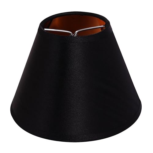 ONEPRE Black Lamp Shades with Gold Lining Clip on light shades Candle