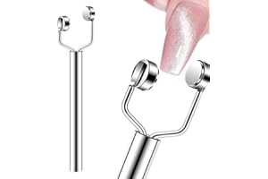 YECIRALA YECERALA 1 PCS Silver Nail Art Magnets For Cat Eye Nails Designs Tools Double-Head 3 In 1 Cat Eye Magnets Pen Sticks For Nails Polish Magnet For Magnetic Gel Polish Cat Eye Nail Magnet Wand Tools