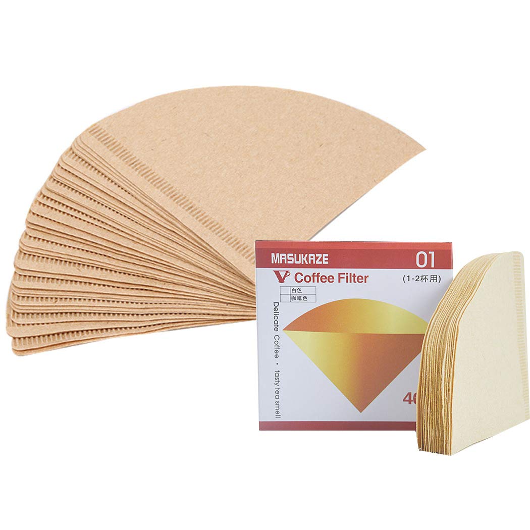 SIPLIV 80 Pcs Cone Paper Coffee Filter Disposable Coffee Filter Natural Unbleached Coffee Tea Bags Travel Coffee Makers - Size 02, 2-4 Cups