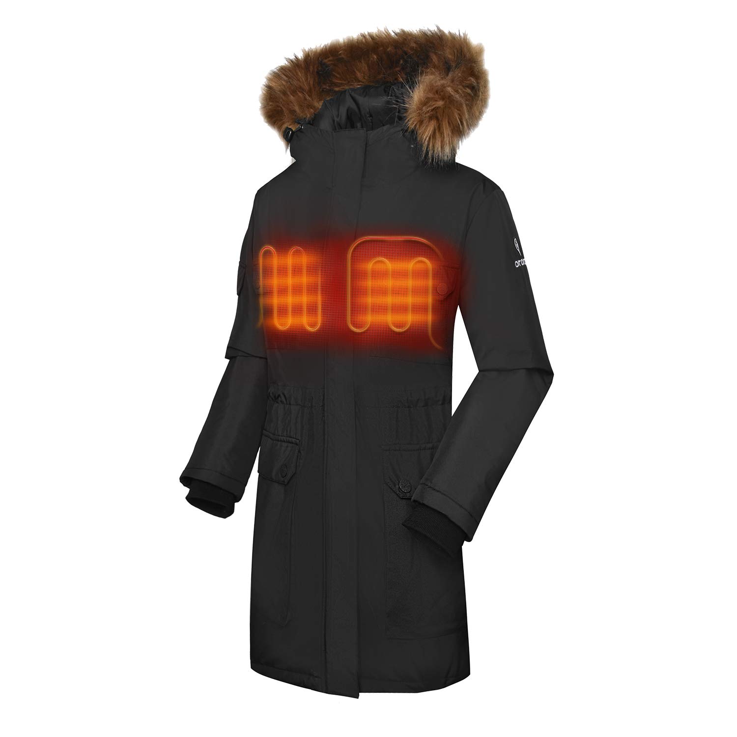 Women's Heated Parka Jacket with Thermolite Insulation (Battery Included)